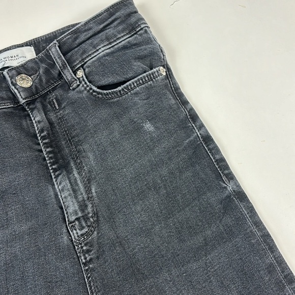 Zara Woman Power Sstretch High Rise Skinny Leg Distressed Designer Jeans - Picture 14 of 15